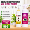 All-in-One Pest Control Combo | Rodent, Cockroach, Ant & Lizard Repellent Spray for Complete Home Safety