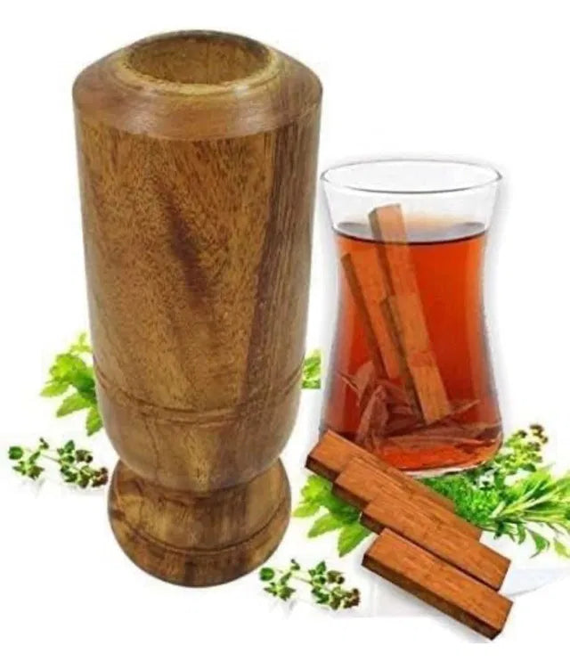 Ayurvedic Vijaysar Wood Glass – Natural Sugar Balance Tumbler 🩺