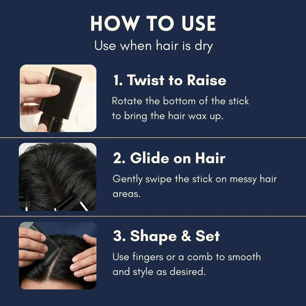 ✨ 2-in-1 Instant Hair Color Stick – Waterproof & Sweatproof Hair Touch-Up Solution 💁‍♀️🖤